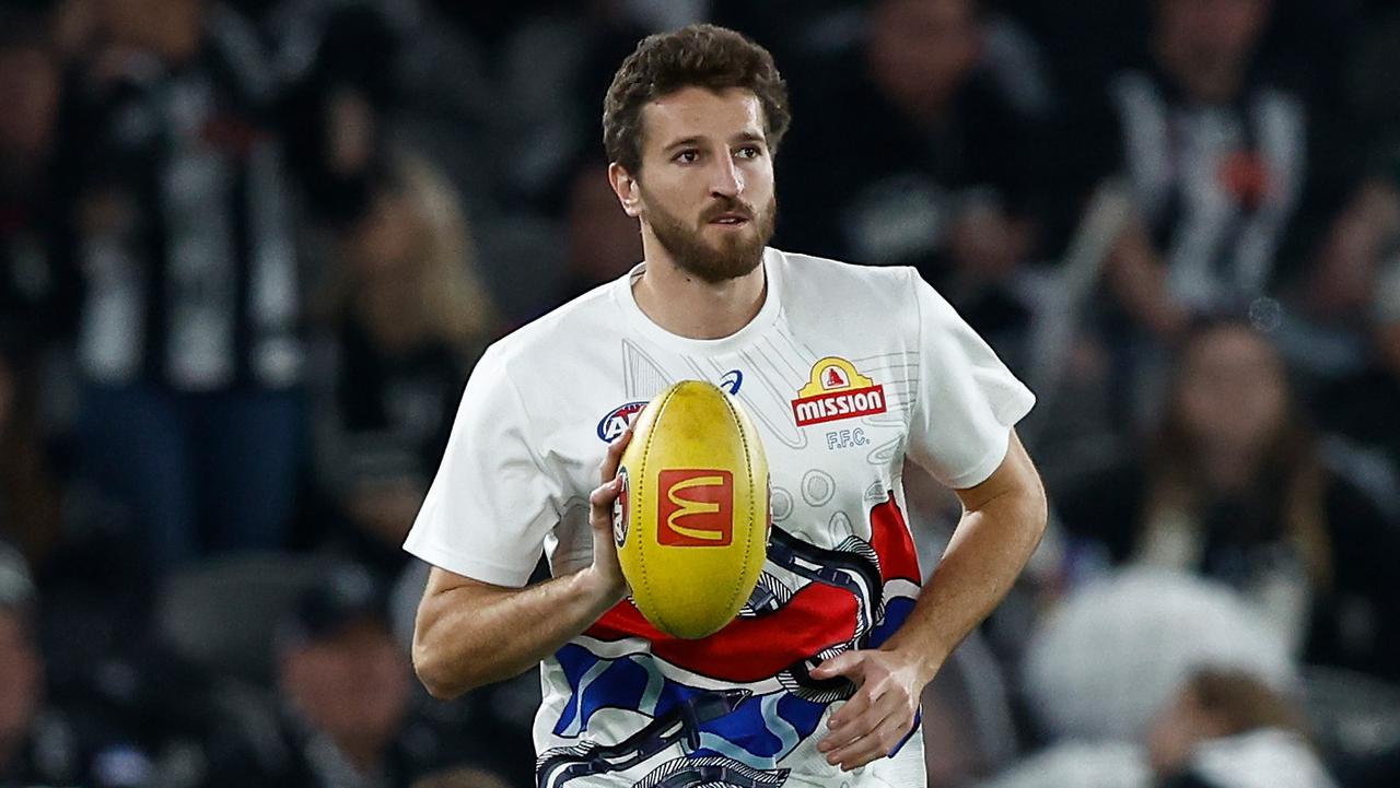 Marcus Bontempelli led from the front against Collingwood. Picture: Michael Willson/AFL Photos via Getty Images