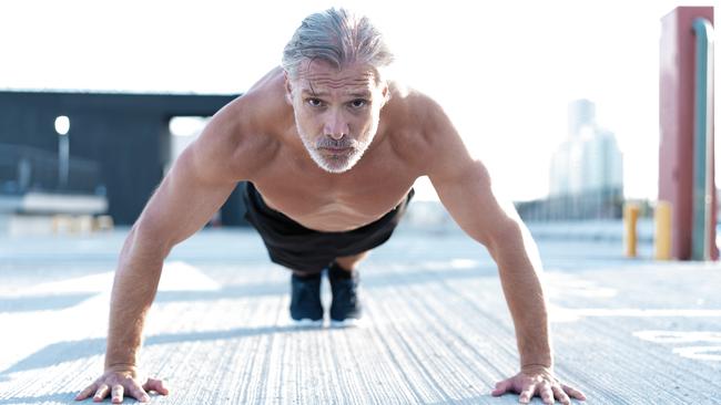 A Harvard study found those who could complete 11 or more consecutive press-ups had less risk of developing heart disease over the following decade. Picture: istock