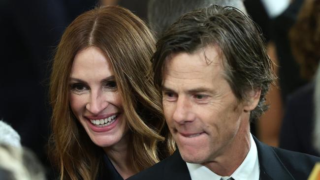 Julia Roberts and her husband cinematographer Daniel Moder. Picture: Kevin Dietsch/Getty Images