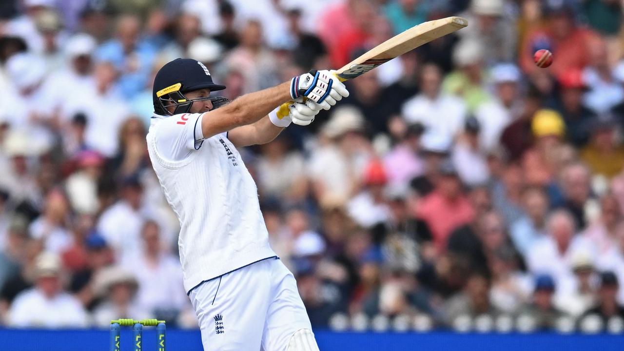 Joe Root on the attack. Picture: Oli SCARFF / AFP.