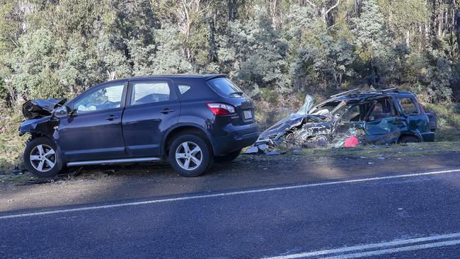 Car crash on the Arthur Highway, Forcett. Picture Chris Kidd