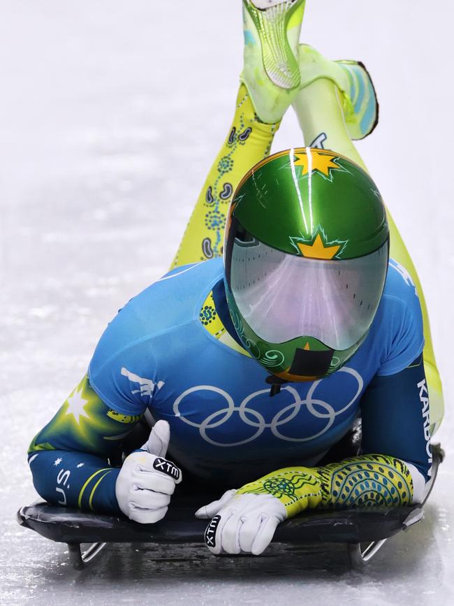 Narracott gives her third run the thumbs up. Picture: Getty Images