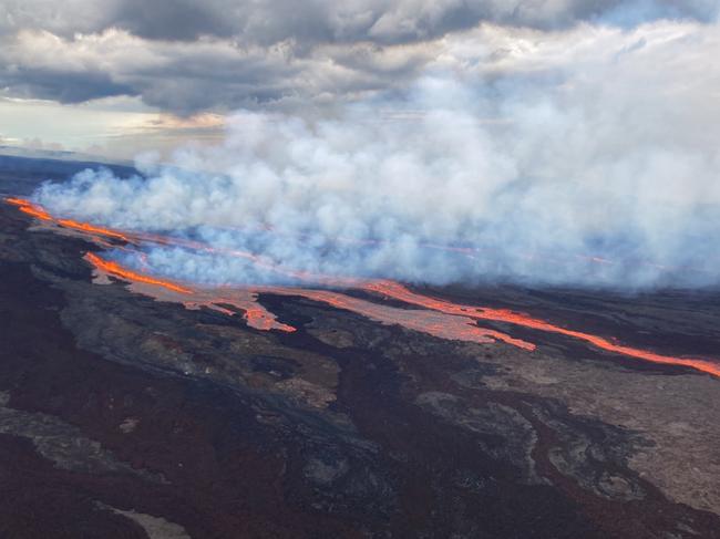 The lava on the northeast rift zone of Mauna Loa in Hawaii. Picture: US Geological Survey / AFP.