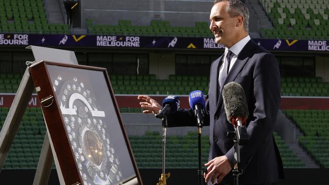 NRL chief executive Andrew Abdo paid tribute to the Melbourne Storm and coach Craig Bellamy. Picture: Darrian Traynor/Getty Images