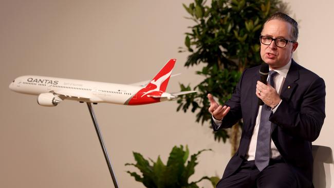 Qantas Group CEO Alan Joyce: ‘Qantas and Airbus are putting our money where our mouth is and betting on the innovation and ingenuity of Australian industry.’ Picture: NCA NewsWire / Damian Shaw