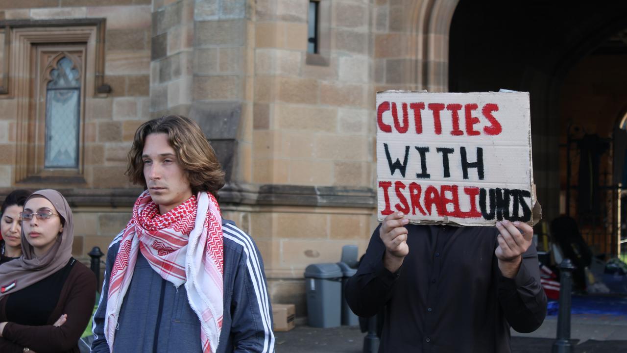 A University of Sydney professors says some students are spreading ‘left-wing anti-Semitism masquerading as political belief’. Picture: NewsWire/ James Dowling