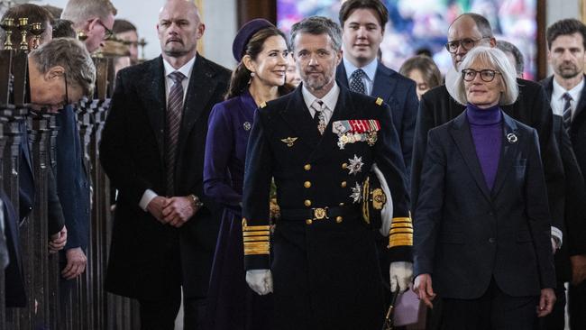 The Danish royals at Aarhus Cathedral. Picture: Getty Images