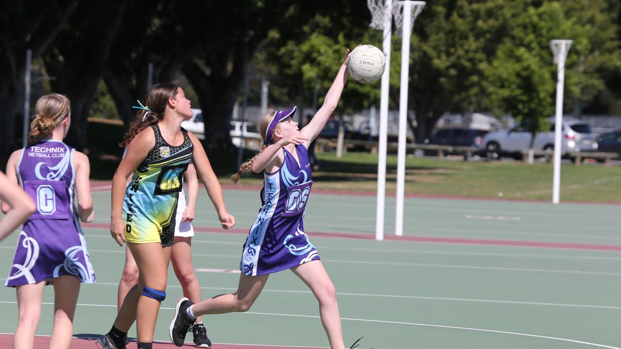 Pictured at Mudgeeraba during the Hinterland District Netball Association game day.TECHNIX TITANS VS GC United Rebels Pic Mike Batterham