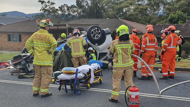 The serious crash took place on Sawtell Road, Toormina on Thursday.