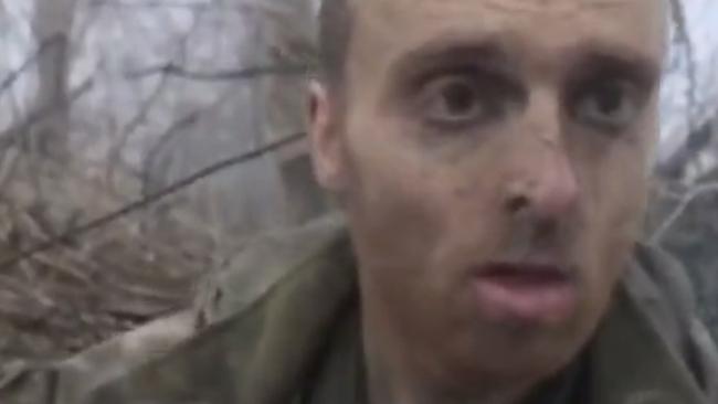 Australian man Oscar Jenkins was captured by Russian forces in Ukraine. Picture: Screengrab