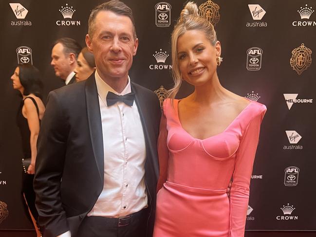 Craig McRae and wife Gabrielle at the 2022 Brownlow night Picture: Alice Coster