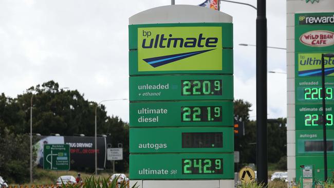 Petrol prices have soared past $2 a litre in Australia. Picture: David Swift