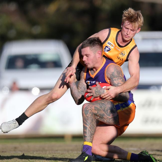 Joe Richards starred for O&M against Goulburn Valley in 2022. Picture: Yuri Kouzmin