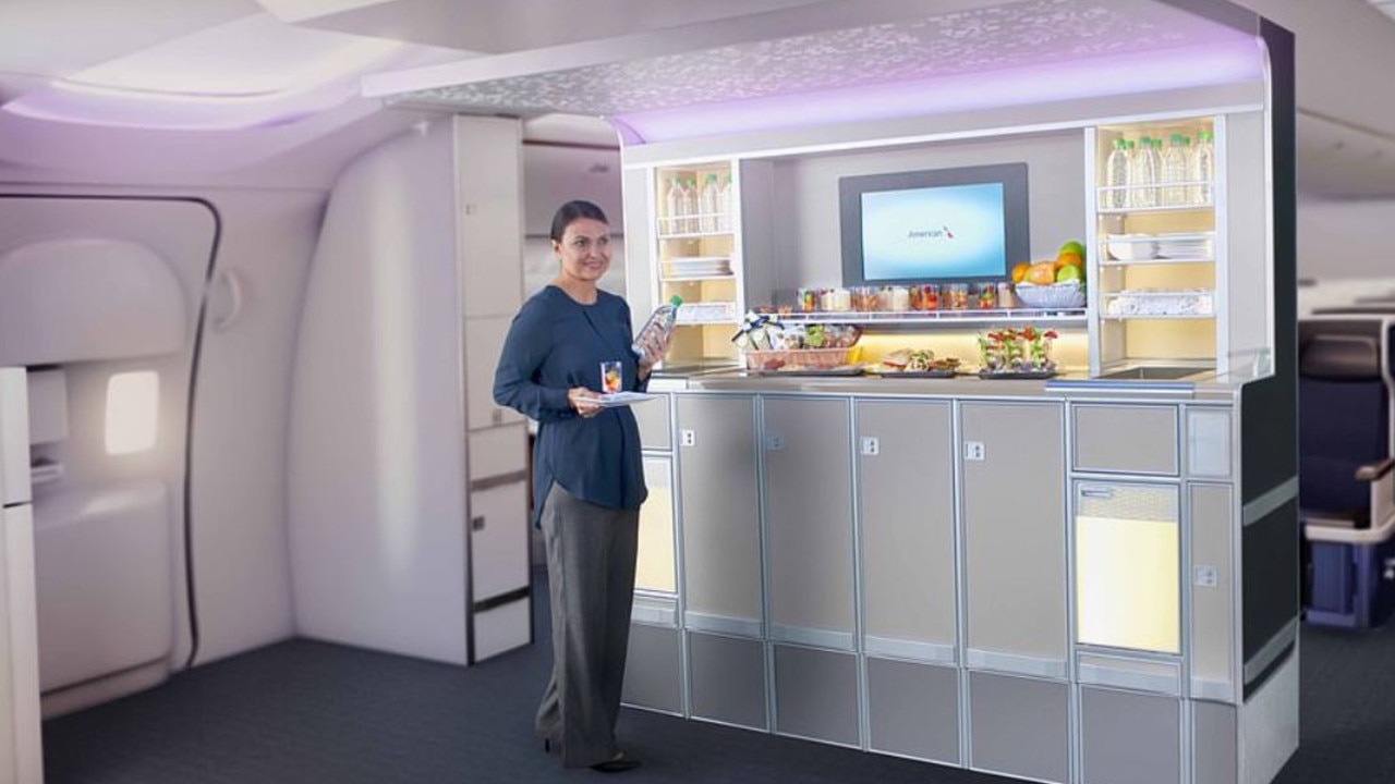 If only we could all get a snack bar. Picture: American Airlines