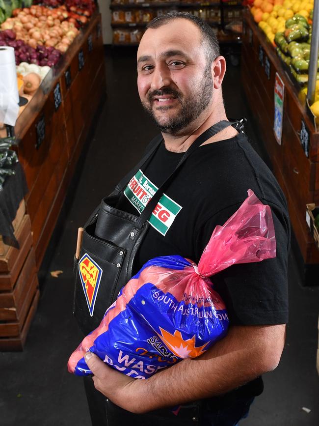 Mr Kapiris at his former business St Bernards Fruit and Veg Market, Rostrevor. Picture: File