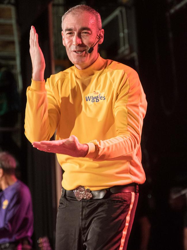 Yellow Wiggle Greg Page at the concert. Picture: Flavio Brancaleone