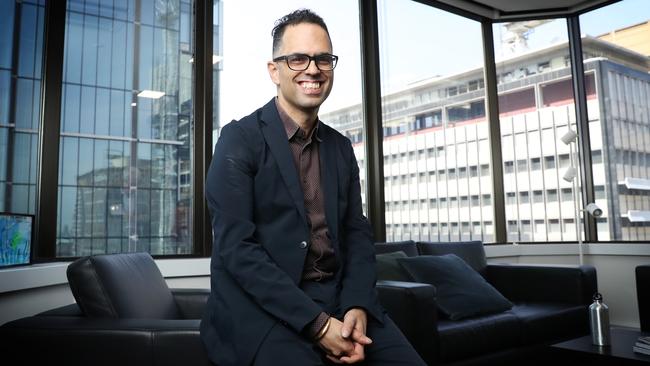 NSW Treasurer Daniel Mookhey at his governmental office in Sydney. Picture: John Feder