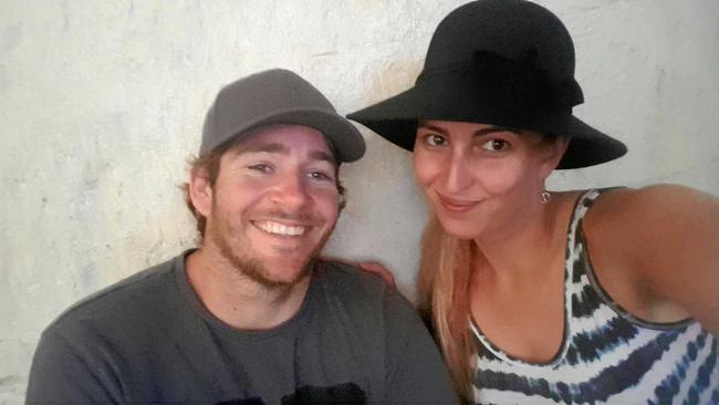 Zac Feeney, pictured with his girlfriend Jess. Zac was one of the seven men on board when the fishing vessel the Dianne capsized and sank. 