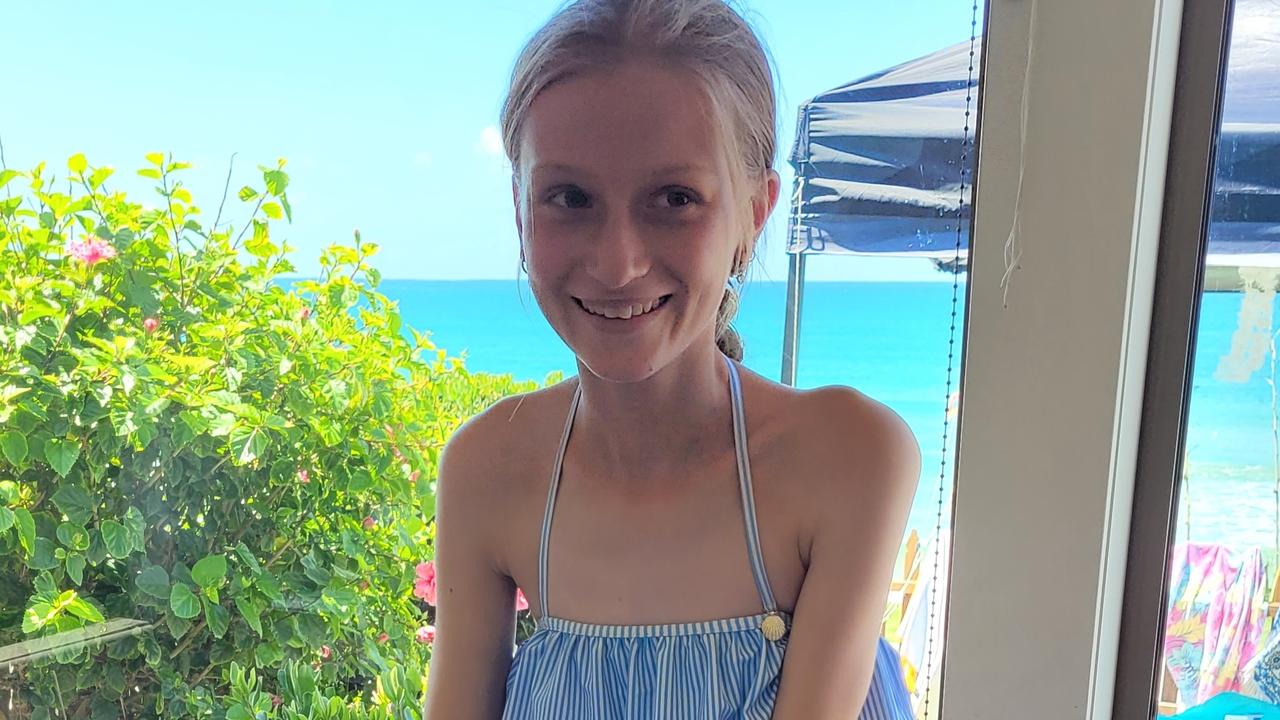 Lexie rang the bell in September 2017, a symbolic gesture done at Sydney Children’s Hospital to declare when patients are deemed cancer free. Picture: Supplied