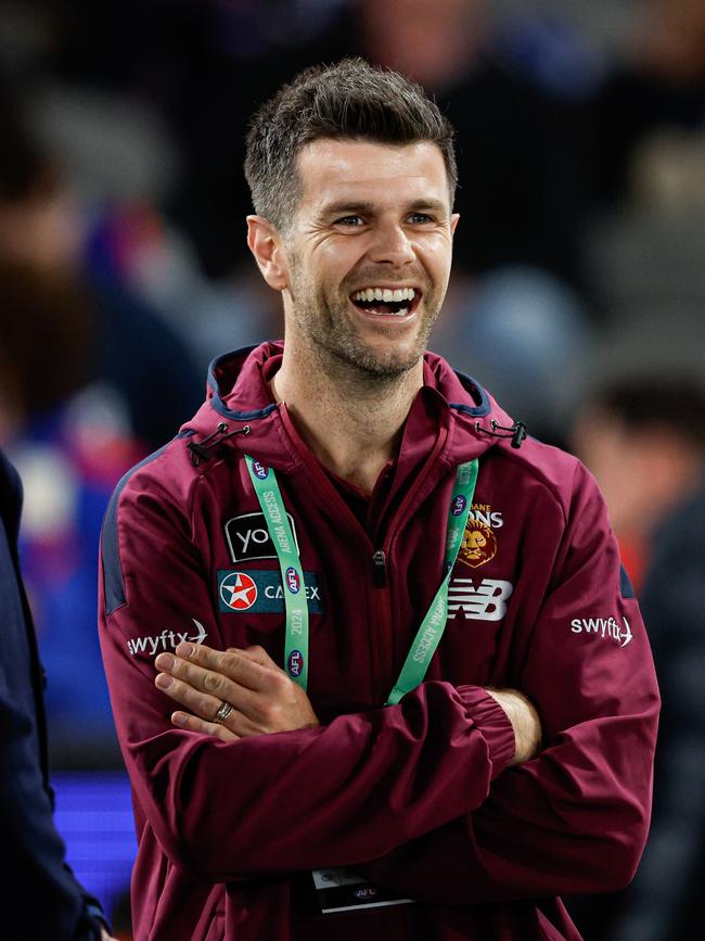 Cotch rocking his Lions gear. (Photo by Dylan Burns/AFL Photos via Getty Images)