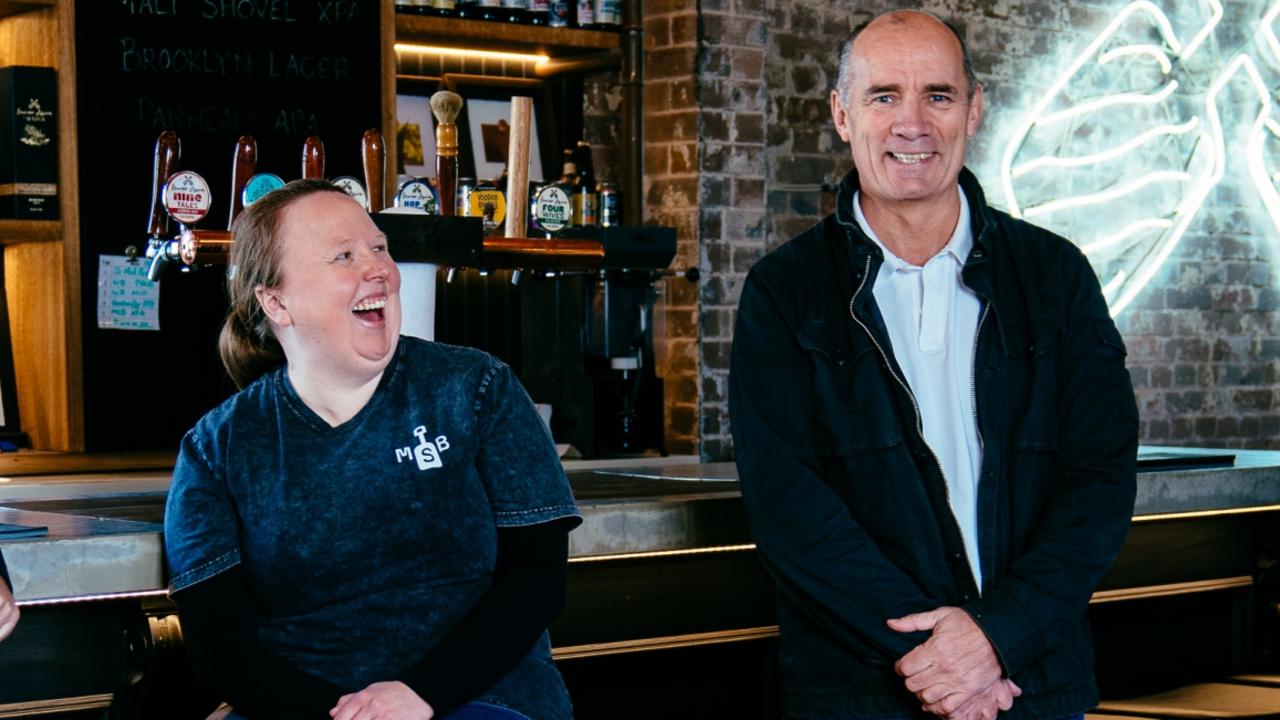 Malt Shovel head brewer Allison MacDonald, and Lion managing director James Brindlay. Picture: Supplied