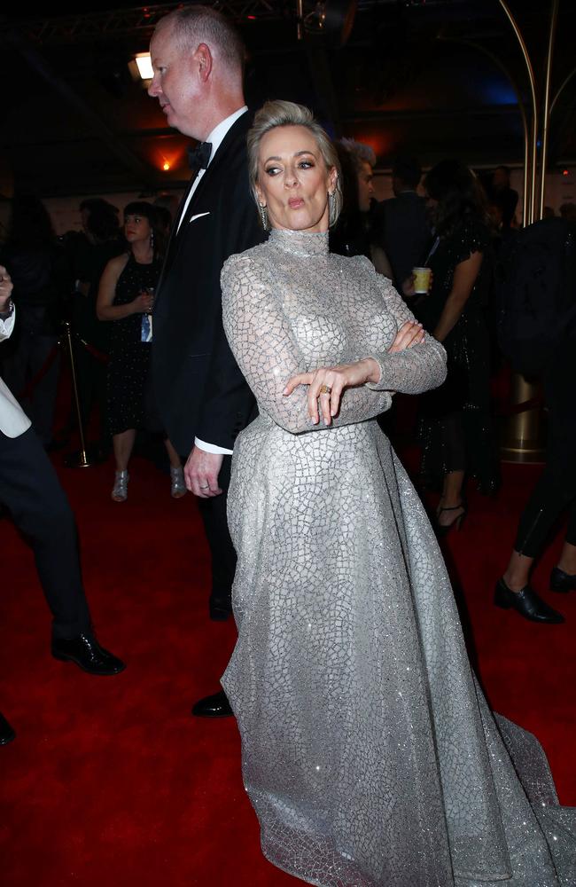 Tom Gleeson and Amanda Keller played up their rivalry at the Logies last month. Picture: MATRIX