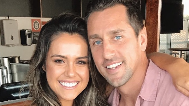 Mitchell Pearce and his fiancee Kristin Scott. Picture: instagram https://www.instagram.com/mitchpearce_7/?hl=en