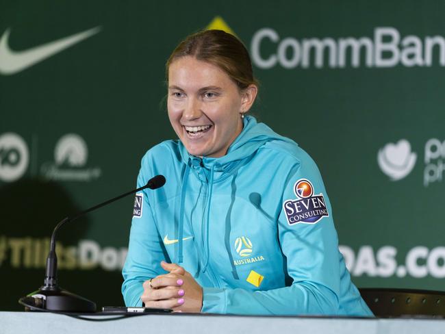 Clare Hunt has been thrilled with her first year as a Matildas player. Picture: Richard Walker