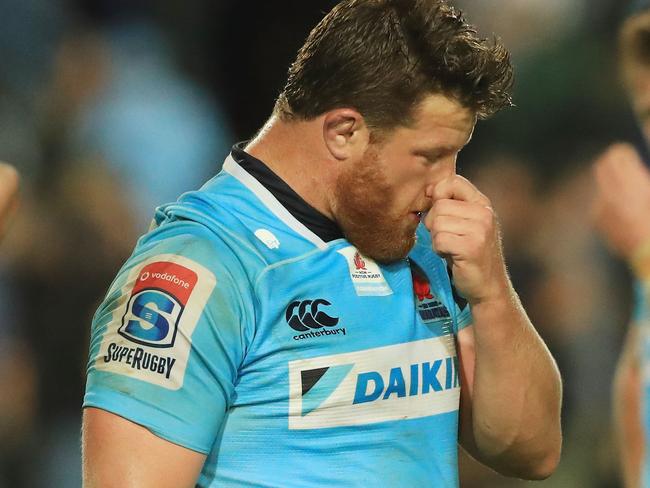 SYDNEY, AUSTRALIA - MAY 05: Paddy Ryan of the Waratahs after their loss to the Blues during the round 12 Super Rugby match between the Waratahs and the Blues at Lottoland on May 5, 2018 in Sydney, Australia.  (Photo by Mark Evans/Getty Images)