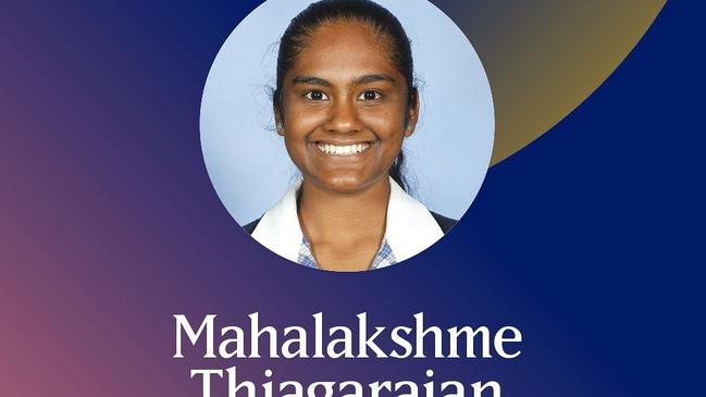 The Strathcona Girls' Grammar School Dux for 2022 is Mahalakshme Thiagarajan, who achieved an outstanding ATAR score of 99.80.