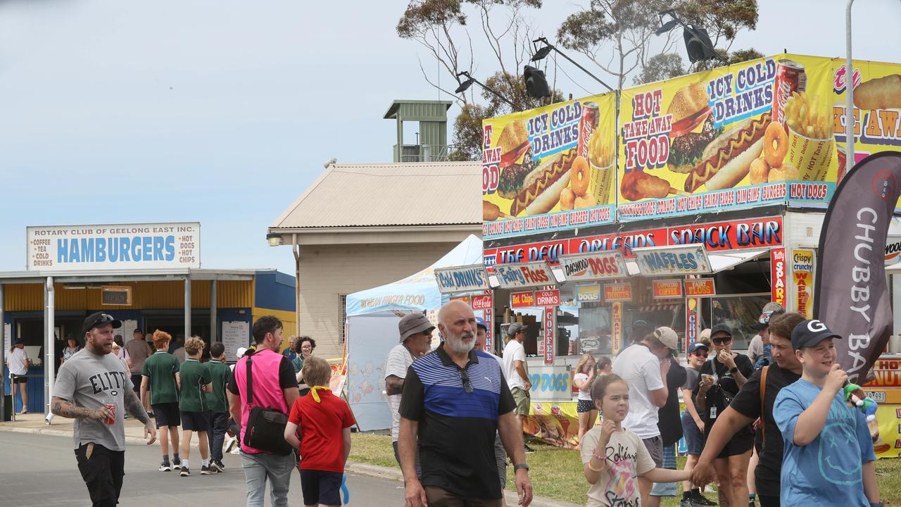 Some of the food truck offerings at the Geelong Show. Picture: Alison Wynd