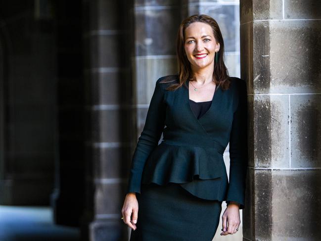 Georgina Downer at Melbourne University ahead of the launch of the Robert Menzies Institute. Aaron Francis/The Australian