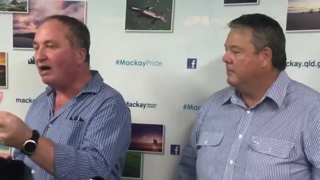 Deputy Prime Minister Barnaby Joyce speaks in Mackay