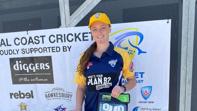 Central Coast representative cricketer Piper Hooke. Picture: Central Coast CA