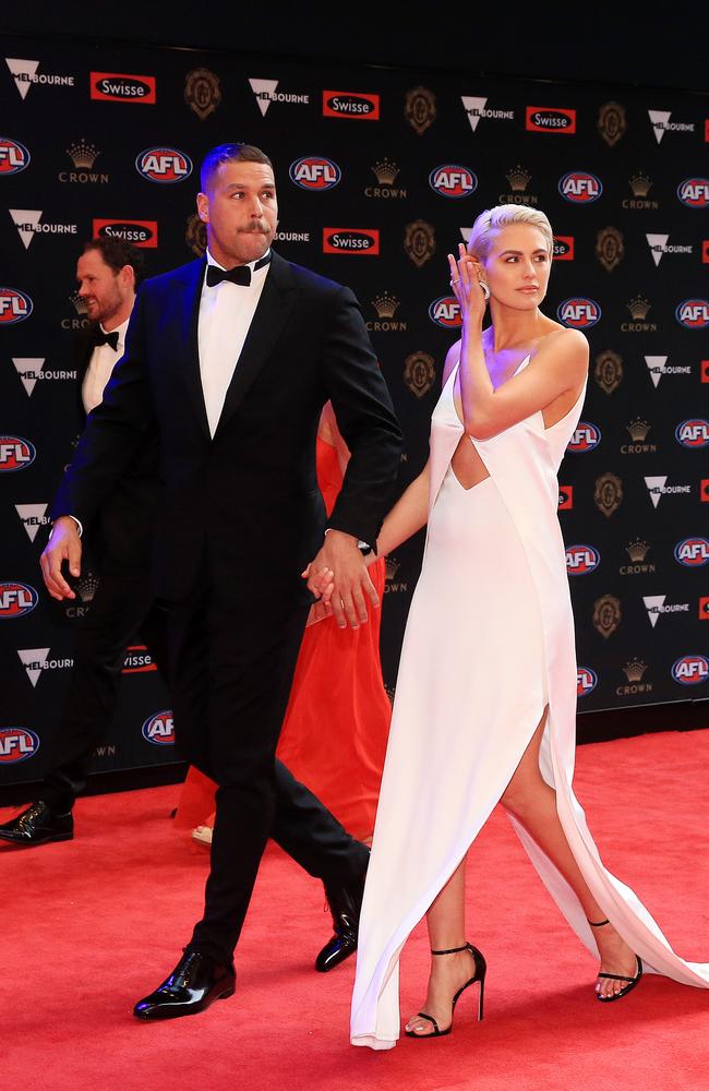 Buddy and Jesinta Franklin at the 2018 Brownlow Medal count. Picture: Mark Stewart