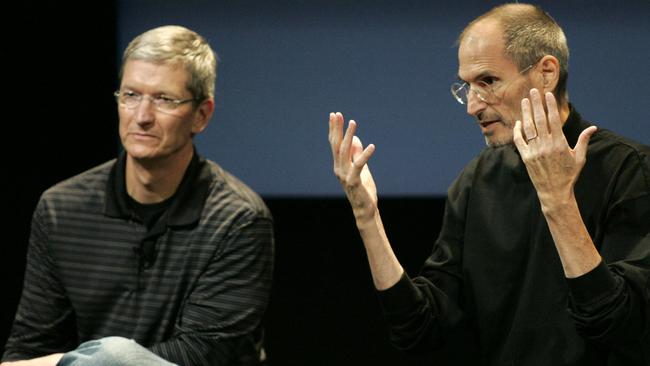 Cook with Steve Jobs in 2010. Picture: Reuters