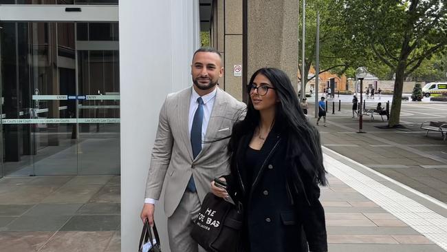 Ahmed Dib and Lina Ishak leaving the NSW Supreme Court on Tuesday.