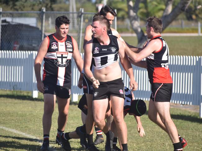 Hamish Gurry in the North Mackay Saints and Mackay Magpies clash at Zeolla Park, August 28, 2021. Picture: Matthew Forrest