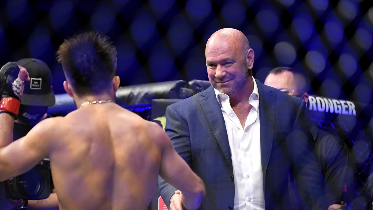 UFC President Dana White (R) will continue in his role. (Photo by Douglas P. DeFelice/Getty Images)