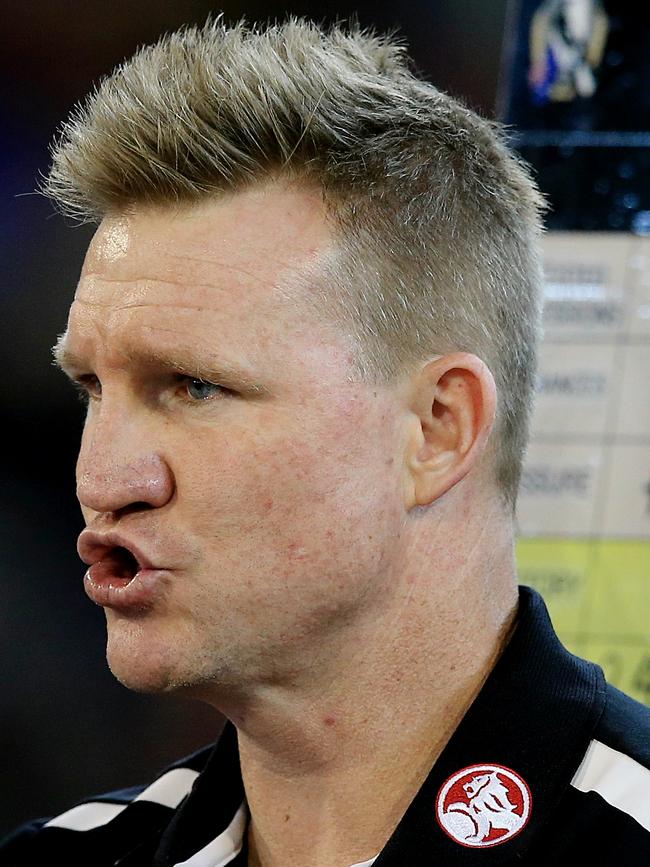 Clean shaven Nathan Buckley. Picture: Wayne Ludbey