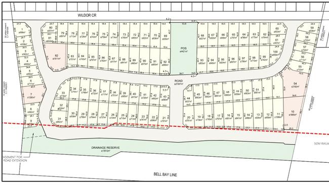 Plans showing a proposed 100-lot Homes Tasmania residential subdivision. Picture: 6ty Degrees/ City of Launceston