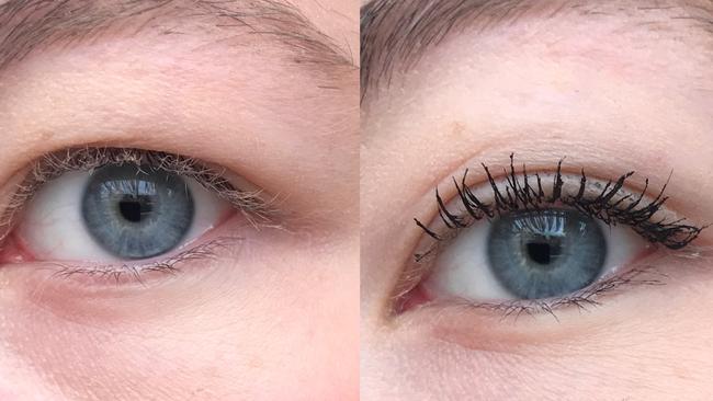 Brittany showing the results of L'oreal Paris Paradise Lash mascara. Picture: Supplied.