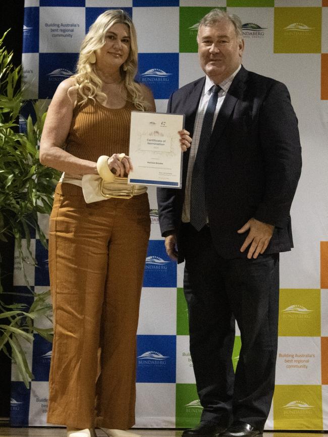 Melissa Brooke was nominated for the Citizen of the Year Award at the 2024 Bundaberg Australia Day Awards.