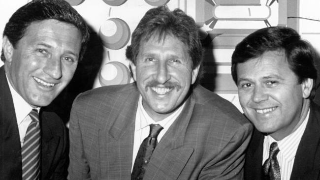 Ken Sutcliffe, Max Walker and Ray Martin in 1990.