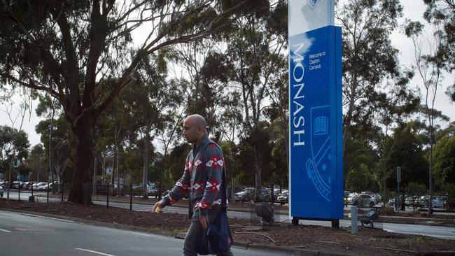 Monash University has asked students to stay away from campus until at least mid-March. Picture: Jake Nowakowski