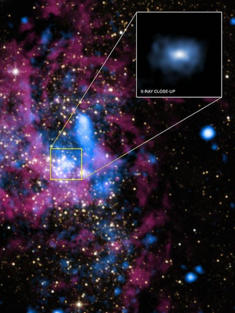 Composite image of Sagittarius A* black hole from NASA's Chandra X-ray Observatory. Picture: NASA