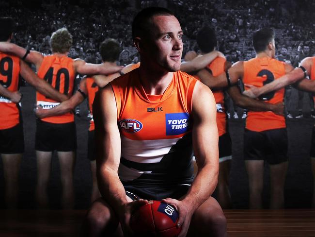 Portrait of GWS Giants player Tom Scully who has extended his contract with the club by another four years taking him to the end of the 2021 season. Picture. Phil Hillyard