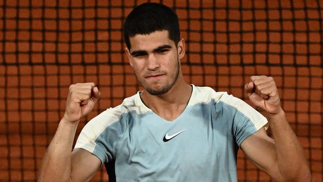 Spain's Carlos Alcaraz was excited to be the centre of attention at Roland Garros