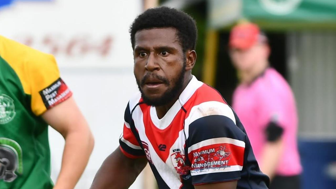 Action between the Atherton Roosters and Mareeba Gladiators during the round 2 clash at Davies Park in Mareeba of the FNQRL. Picture: Supplied