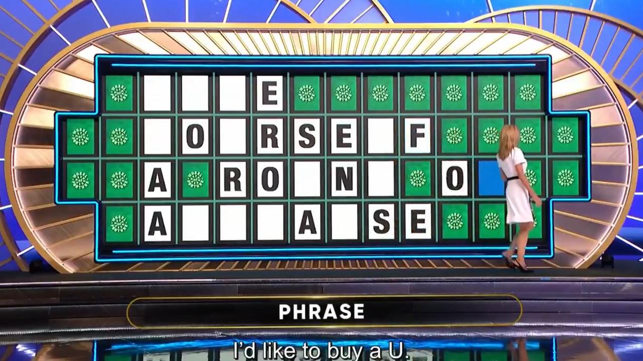 The puzzle on Wheel of Fortune. Picture: Supplied